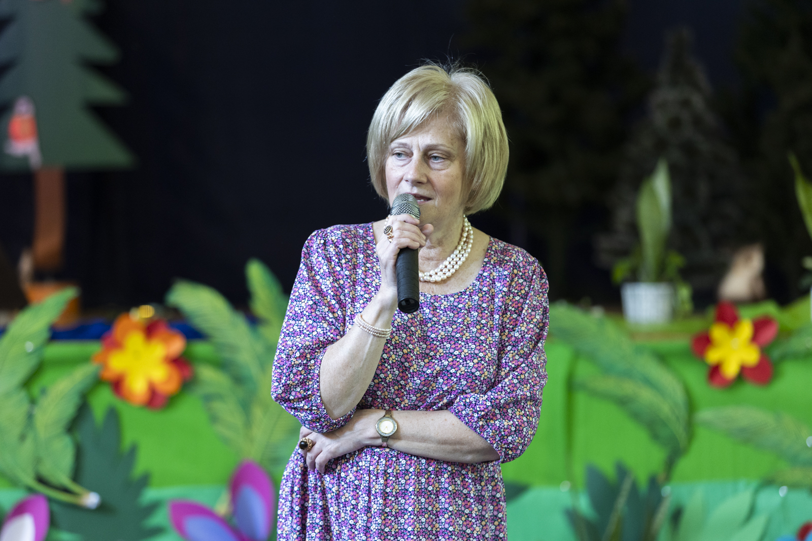 Reżyserka spektaklu, nauczycielka języka polskiego Agnieszka Cieślewicz-Kwaśniewska