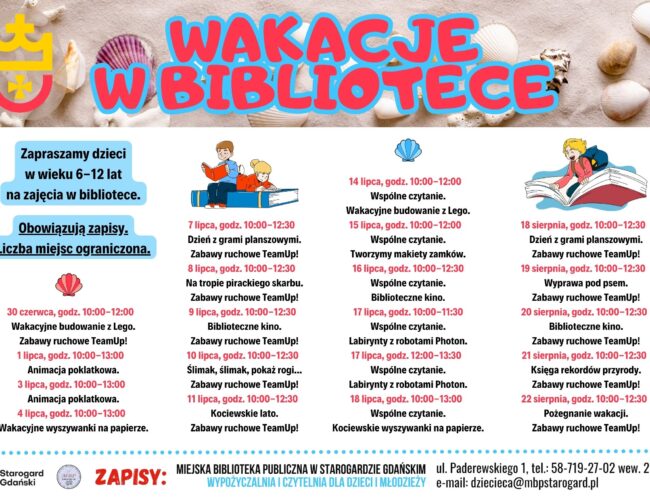Wakacje w bibliotece 2025