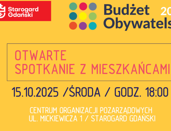 Budżet Obywatelski 2026. Drugie spotkanie Informacyjne